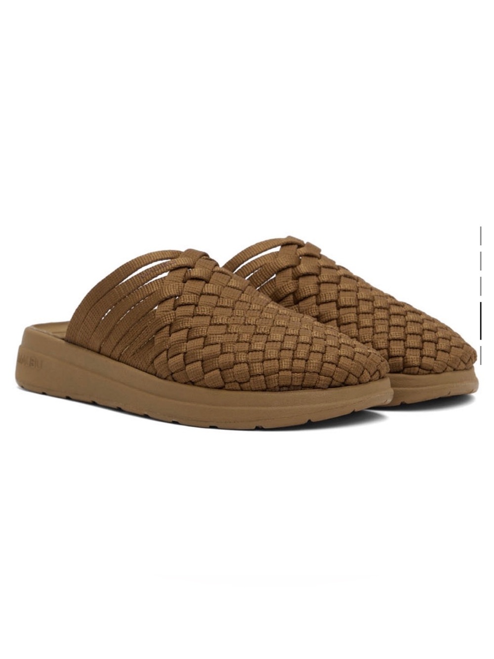 Malibu Sandals Tan Colony Classic Woven Mules